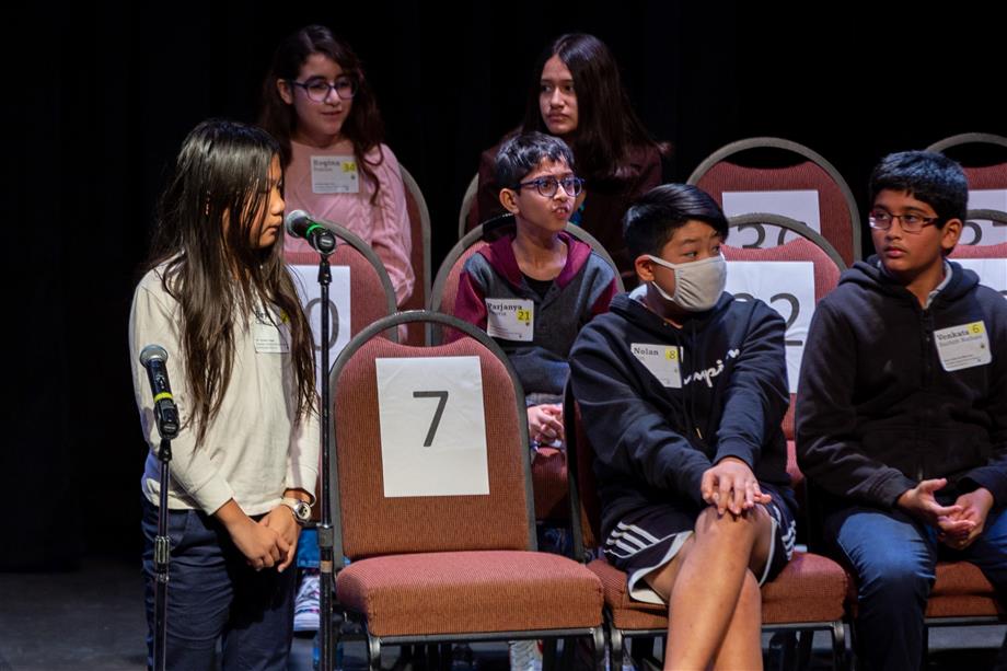 A Chandler Unified spelling bee competitor